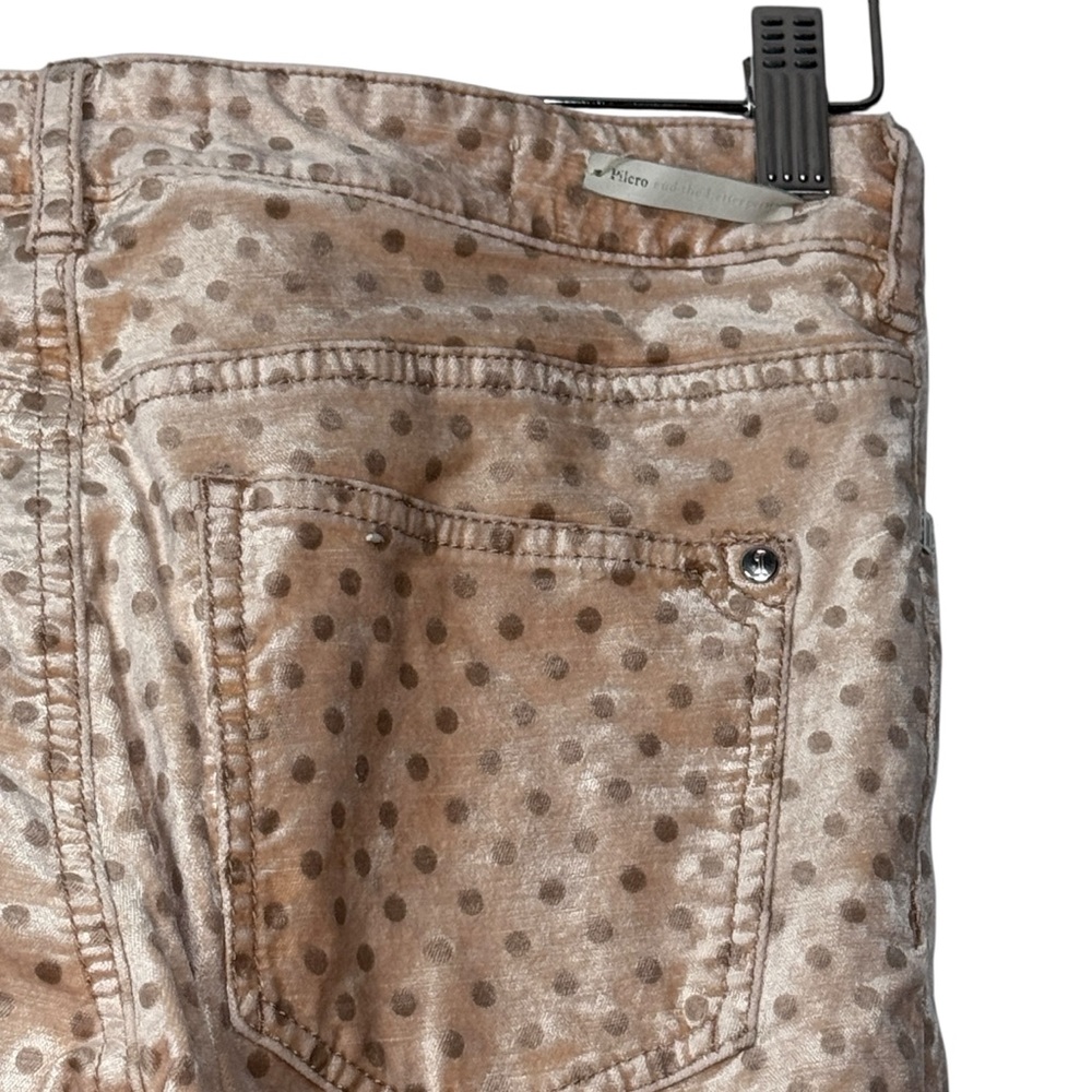Pilcro Anthropologie Brand Velvet Polka Dot High Rise Skinny Pants - Size 25 P - Picture 4 of 8